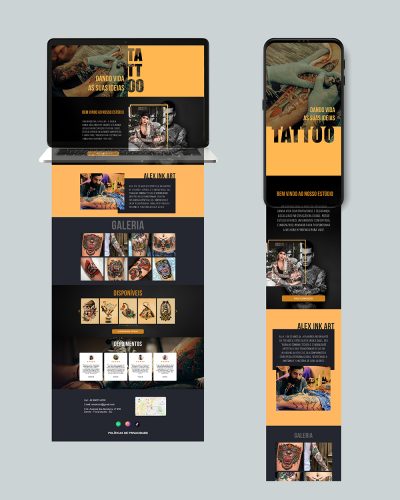 Site para Tatuadores e Estúdio.