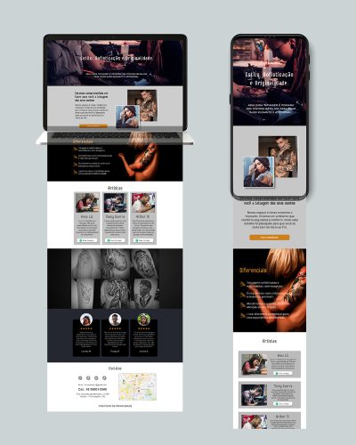 Site para Tatuadores e Estúdio.